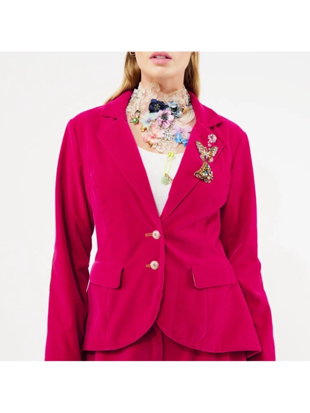 ARATTA NWT Women’s Red Velvet Blazer Jacket